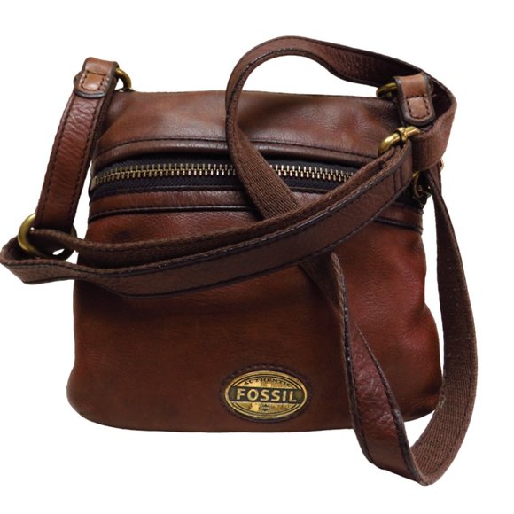 All Leather Outer Small Crossbody Bag - Picture 1 of 11